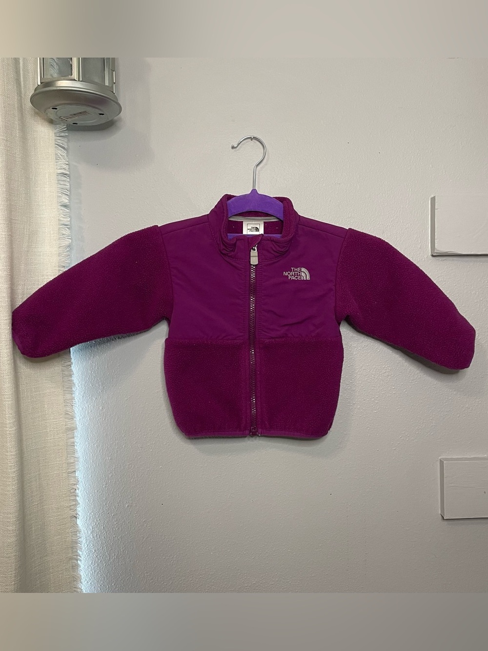 The North Face Infant 6-12M Girls Denali Fleece Jacket Magenta Purple